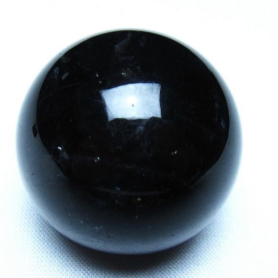 黒水晶 モリオン 丸玉 36mm スフィア 置物 原石 141-7446