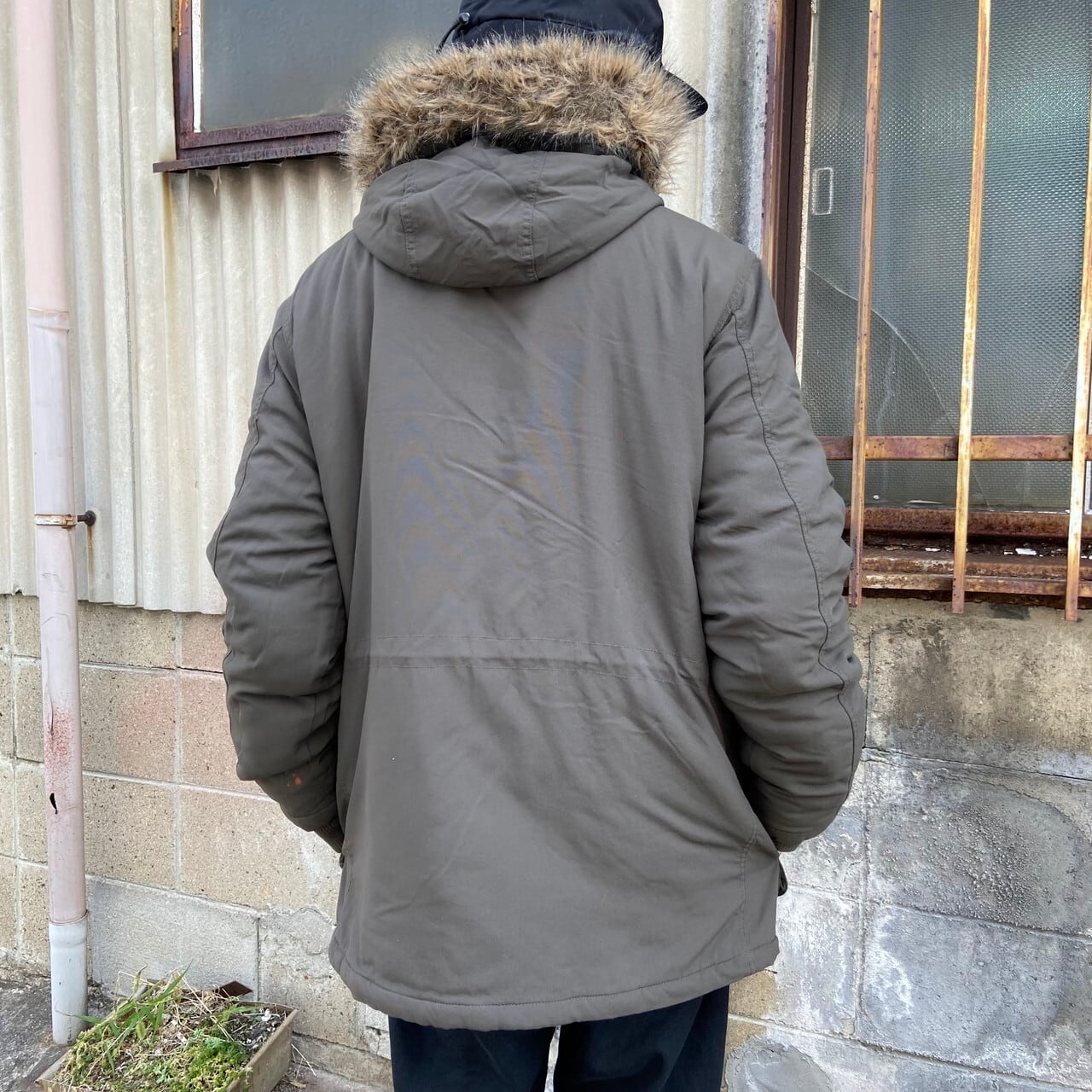 オリーブグリーン ミリタリージャケット オリーブグリーン フード付き