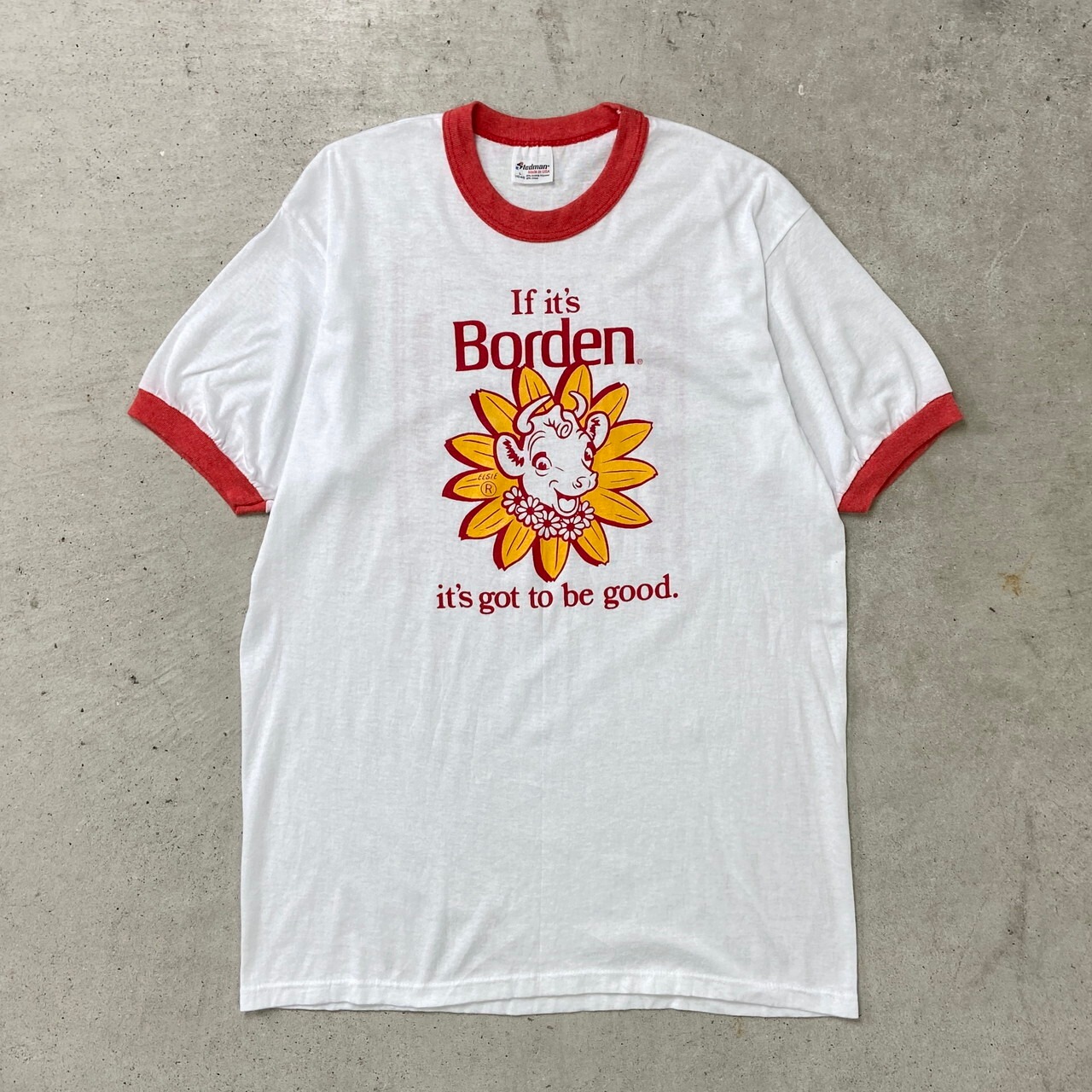 80年代 USA製 Stedman Borden プリントTプリントTシャツ リンガーT 