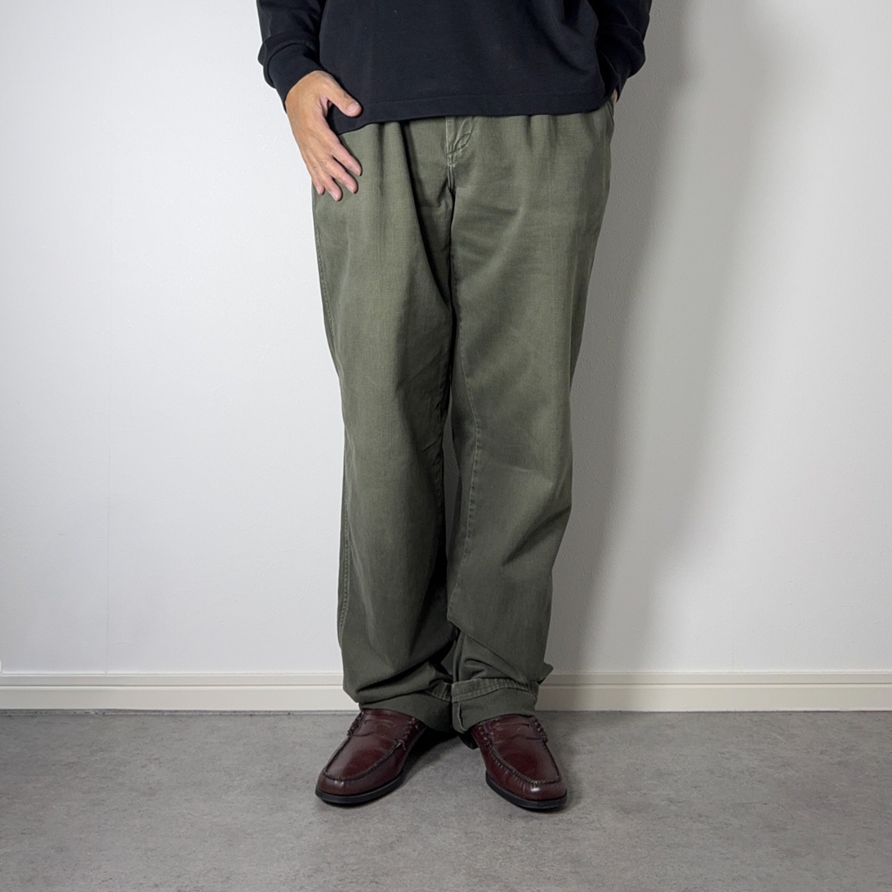 90s 初期型 USA製 Polo by Ralph Lauren POLO CHINO "khaki" W32L34相当 古着 - 20
