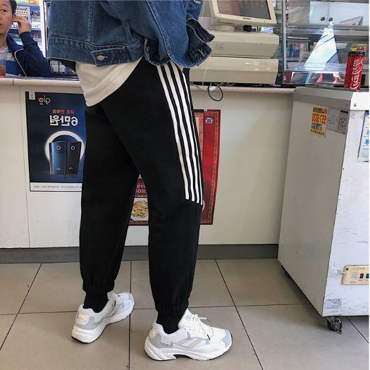 全3色 スウェット カジュアル サイドライン メンズ 韓国風