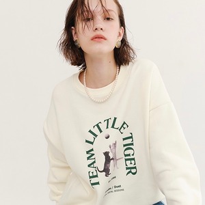 [RONRON] JUMPING CAT SWEATSHIRT CREAM 正規品 韓国ブランド 韓国代行 韓国通販 韓国ファッション トレーナー