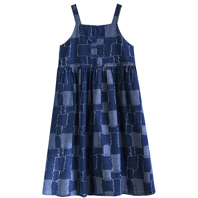 デニムパッチワークジャンパースカート10890 | さらり＊ふわり