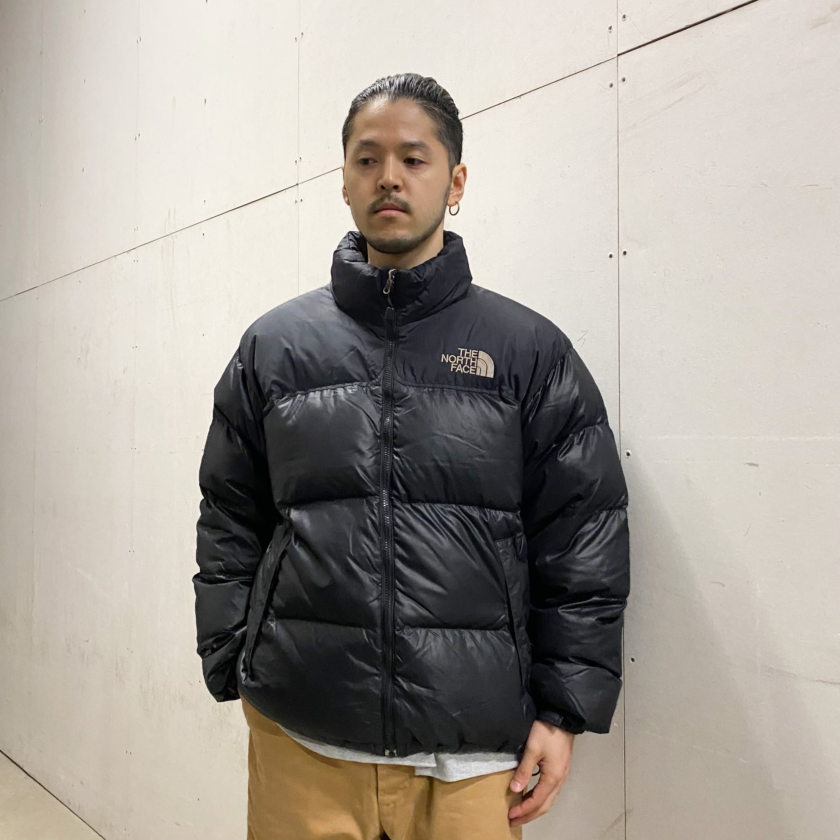 THE NORTH FACE ヌプシベスト　700フィル　オリーブ　センターロゴ