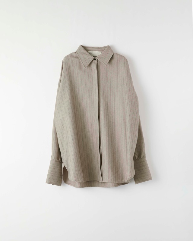 DU250730 Herringbone Over Size Shirt