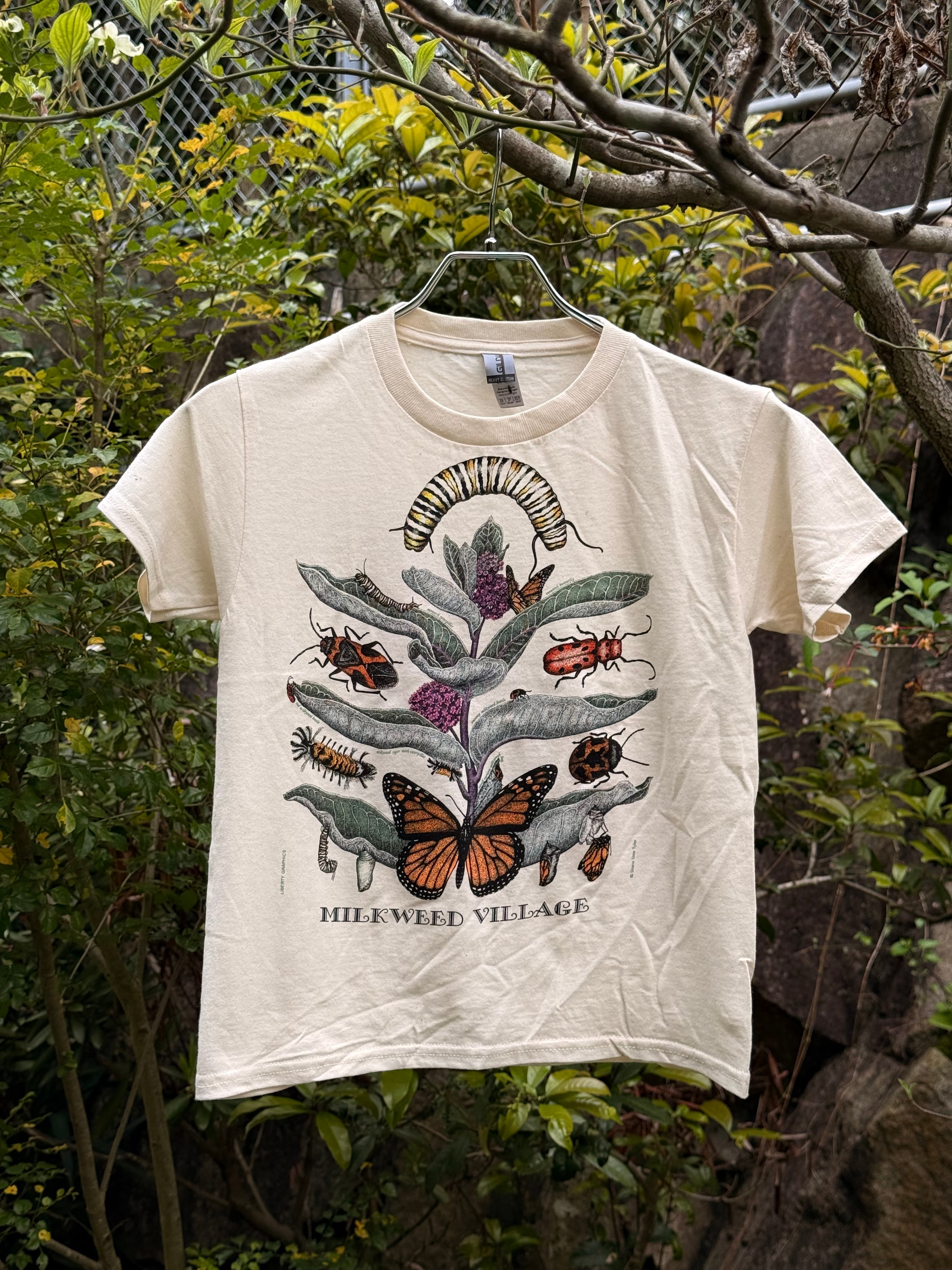90s Liberty Graphics 幼虫 × 蝶 クエスチョン Tシャツ 90's Liberty