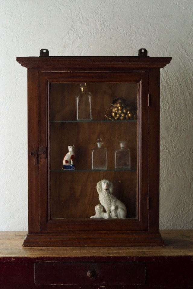 薄いガラスコレクションケース-antique glass show case