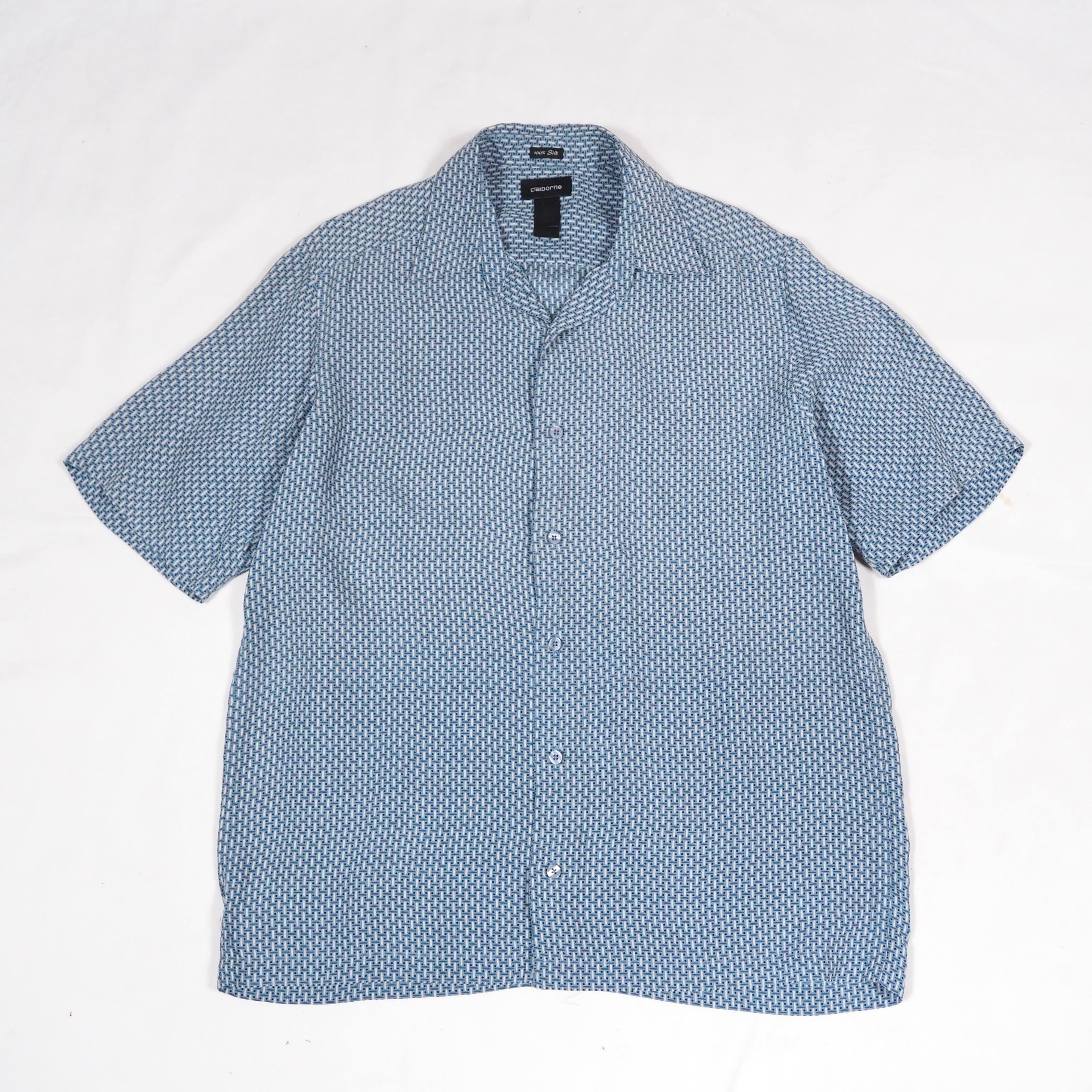 Claiborne silk s/s shirt M 00’s クレイボーン シルク 半袖シャツ 総柄