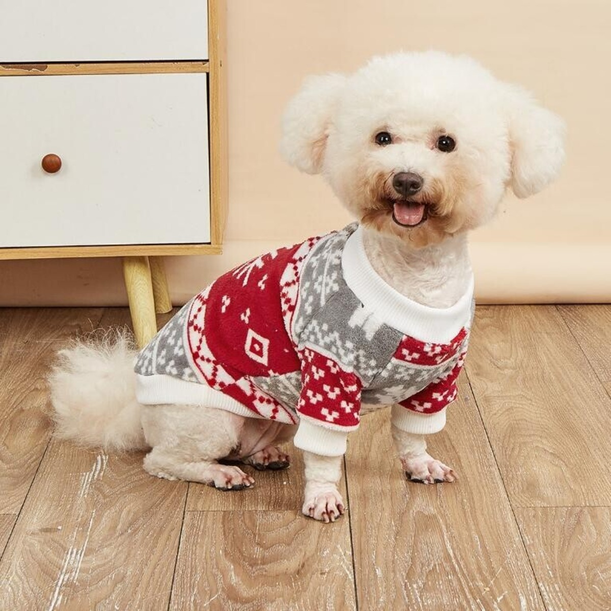 Lサイズ】ペット服 アグリーニット クリスマストップス 秋冬 ドッグ 