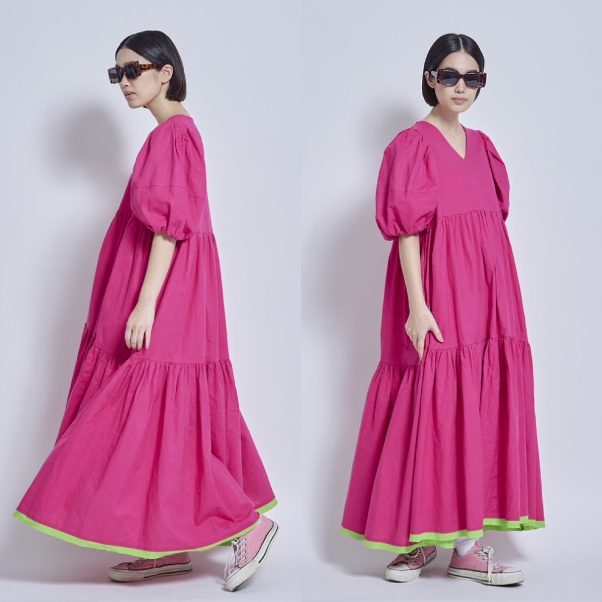 THOMAS MAGPIE 】cotton linen onepiece (2262410) | LARACROFT