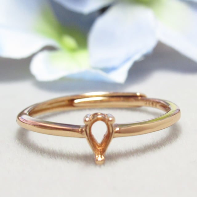 5×3㎜ ドロップ 3爪 S925 リング台 PG