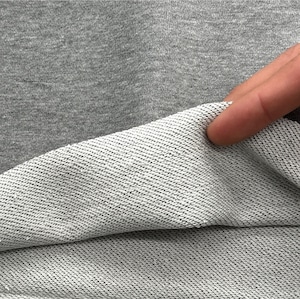 ★TC533◆2m◆綿100%ややコシ感あり裏毛ニット生地◆グレー