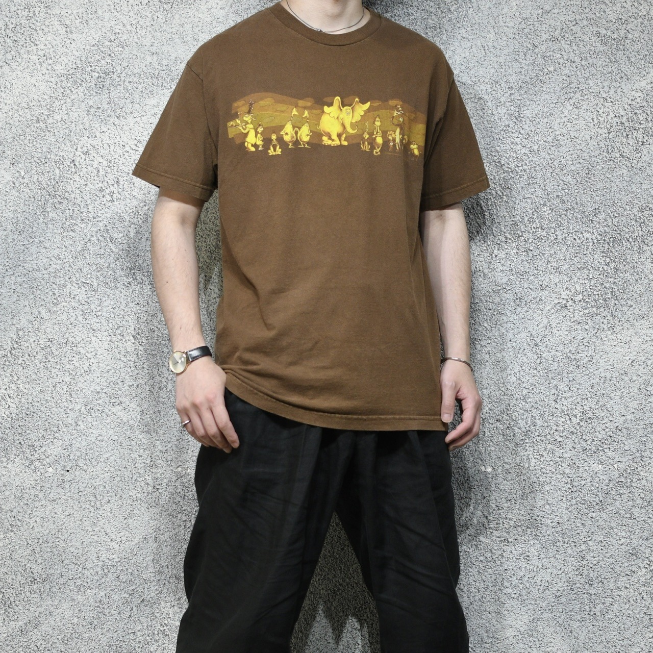 Dr.SEUSS print tee brown