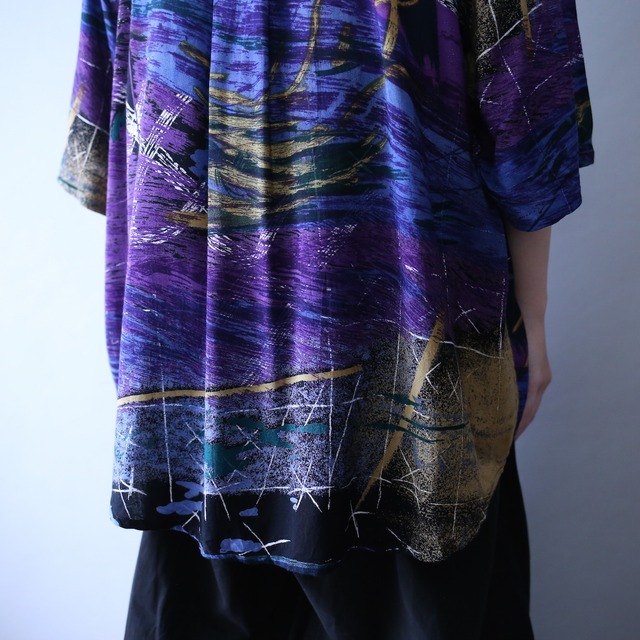"GOOUCH" poison coloring art pattern loose silhouette h/s shirt