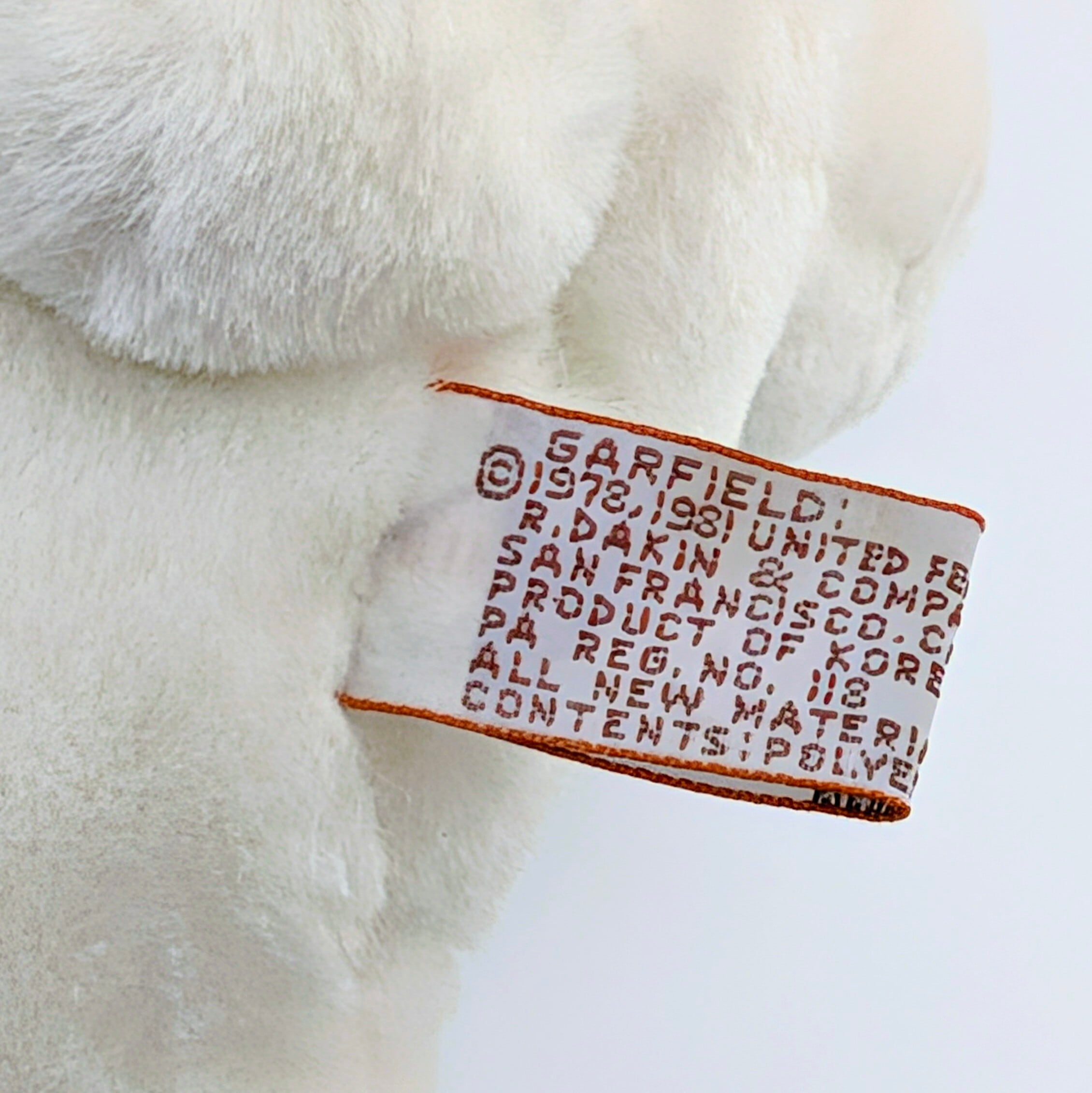 ☆ VINTAGE 1980年代初期 ☆【 Garfield ( ガーフィールド ) 】『 GARFIELD STUCK ON YOU 』吸盤付きぬいぐるみ プラッシュ plush 1980年代年製 〚アメリカン雑貨 アメトイ〛