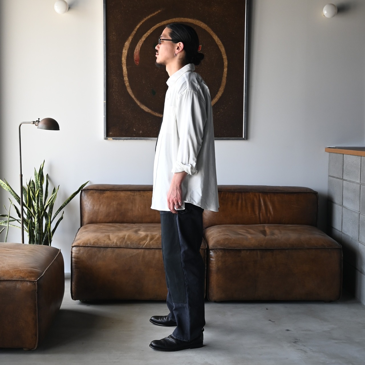 THE DAY(ザデイ)VINTAGE BRUSHED FLANNEL SHIRTスタイル2
