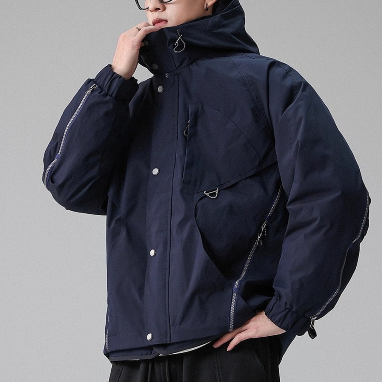 Zip-up Hip-length Padded Jacket ◇2color H0995