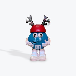 コピー：M&M's（エムアンドエムズ）ブルー ディスペンサー フィギュア サンタ帽子