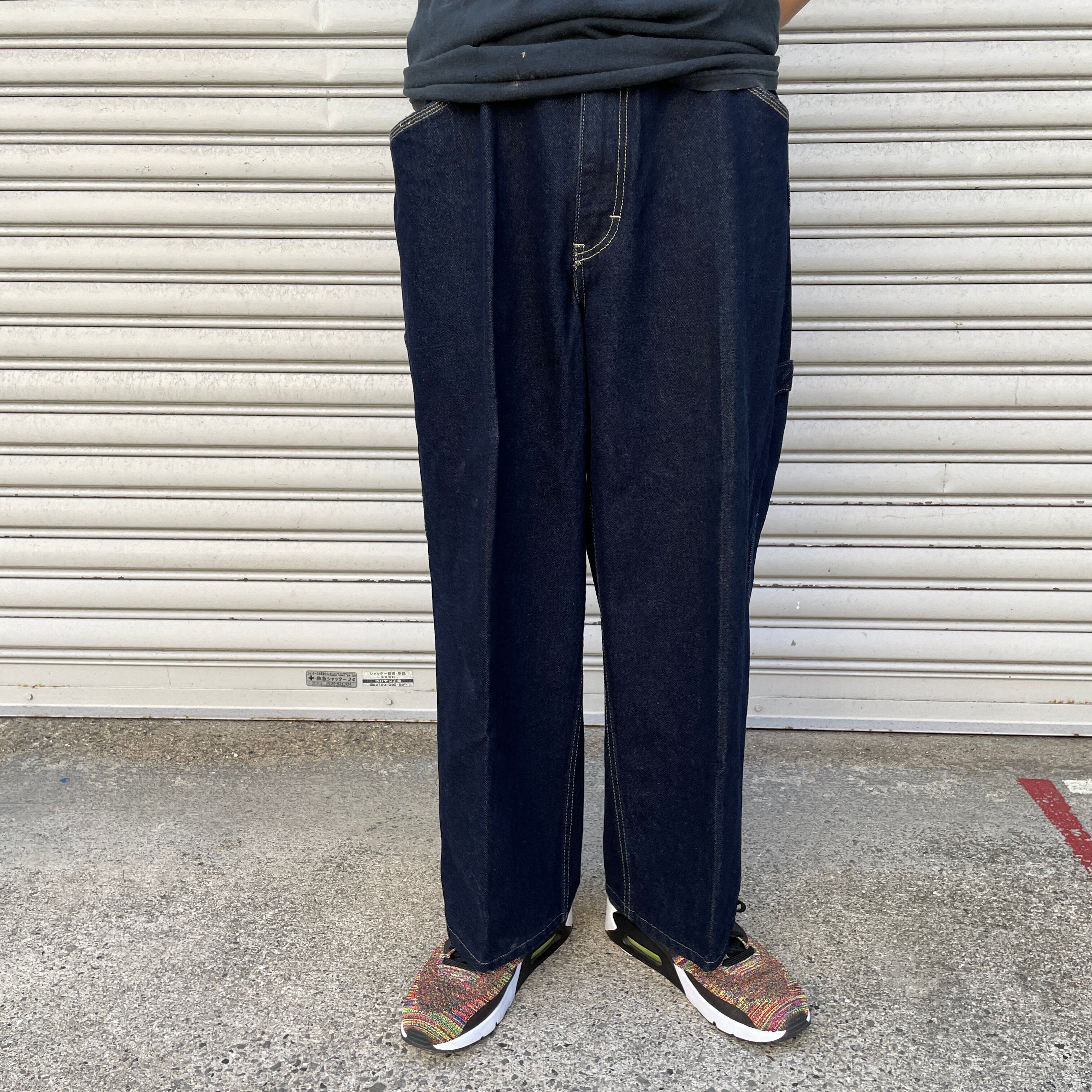 送料無料』90s Sean john デニムワイドパンツ バギー W36 太パン