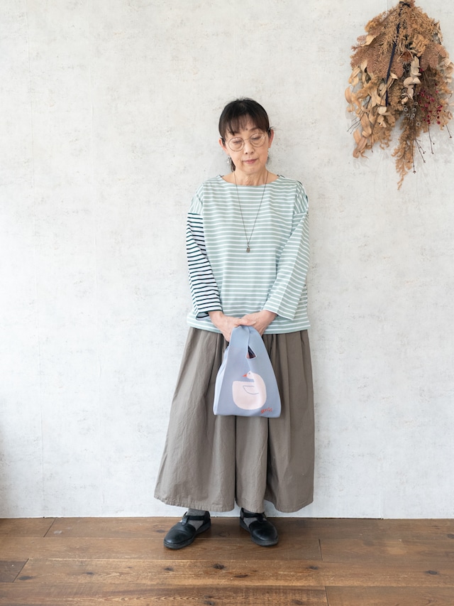 [NATURAL LAUNDRY]パネルボーダーバイカラープルオーバー