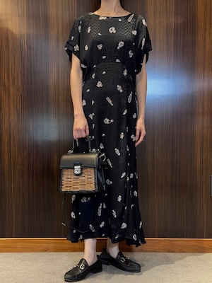 OP3-4 USED PERFUME MOTIF PRINT DRESS