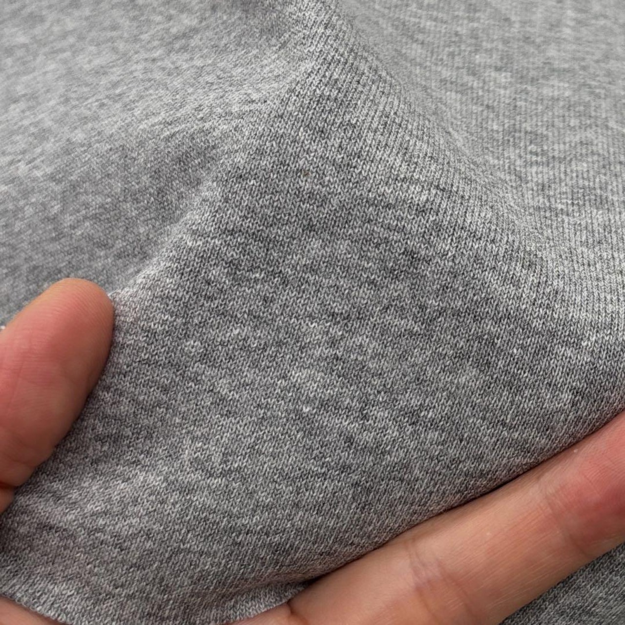 ★NN017◆2m◆綿100%天竺ニット生地◆杢調グレー