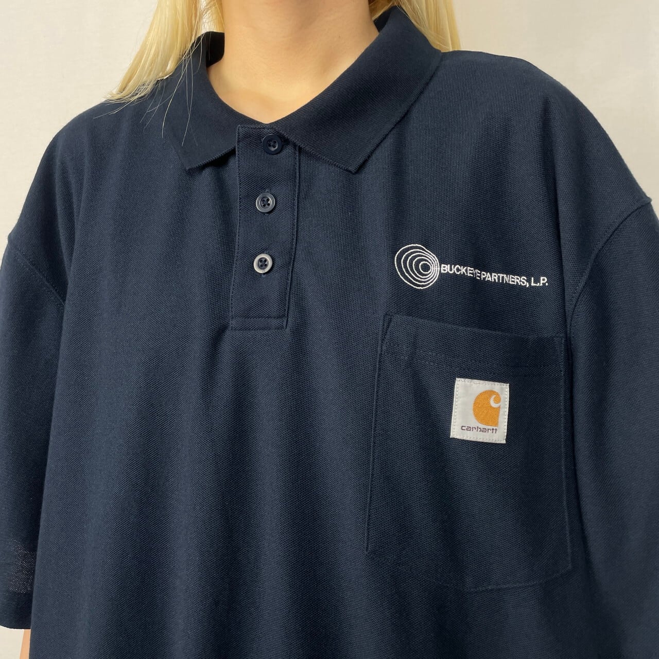 Carhartt カーハート 企業ロゴ刺繍 ORIGINAL FIT ポロシャツ メンズ2XL