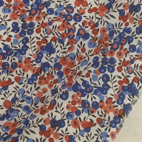 ◆輸入 リバティ LIBERTY タナローン Wiltshire Marianne ウィルトシャー レッド/ブルー 約130×50cm