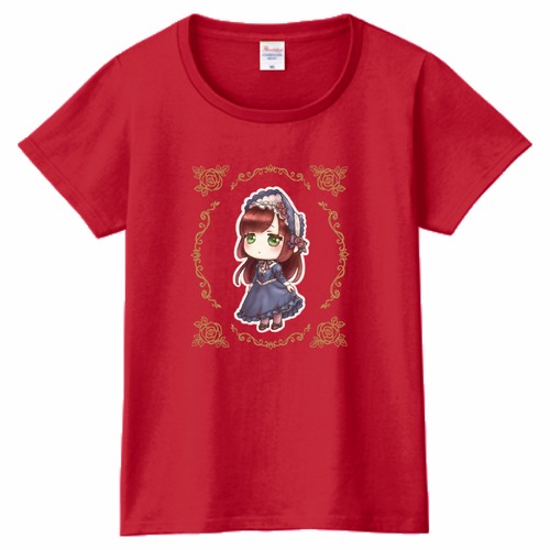 クラシカルロリィタちゃんTシャツ(レディース)ガーネットレッド