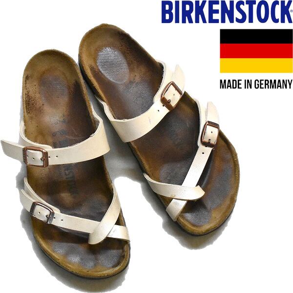 1点物◇ドイツ製ビルケンシュトック中古レザーサンダルUSA古着37