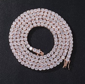 【Ice81】Tennis Chain Necklace【Moissanite/3mm】