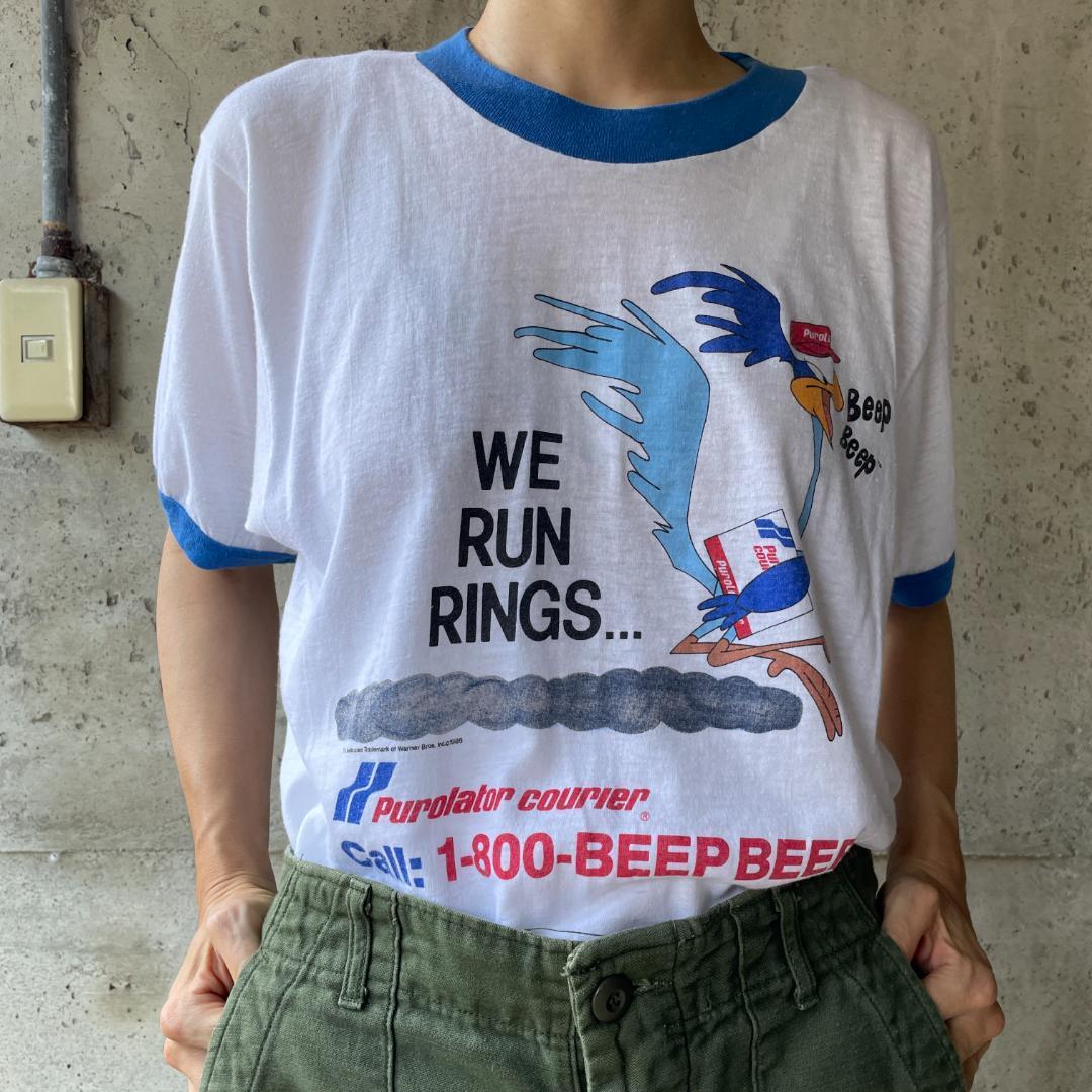 XZ18】Tシャツ リンガー リンガーT 80s 85年 アド 企業T 白T 