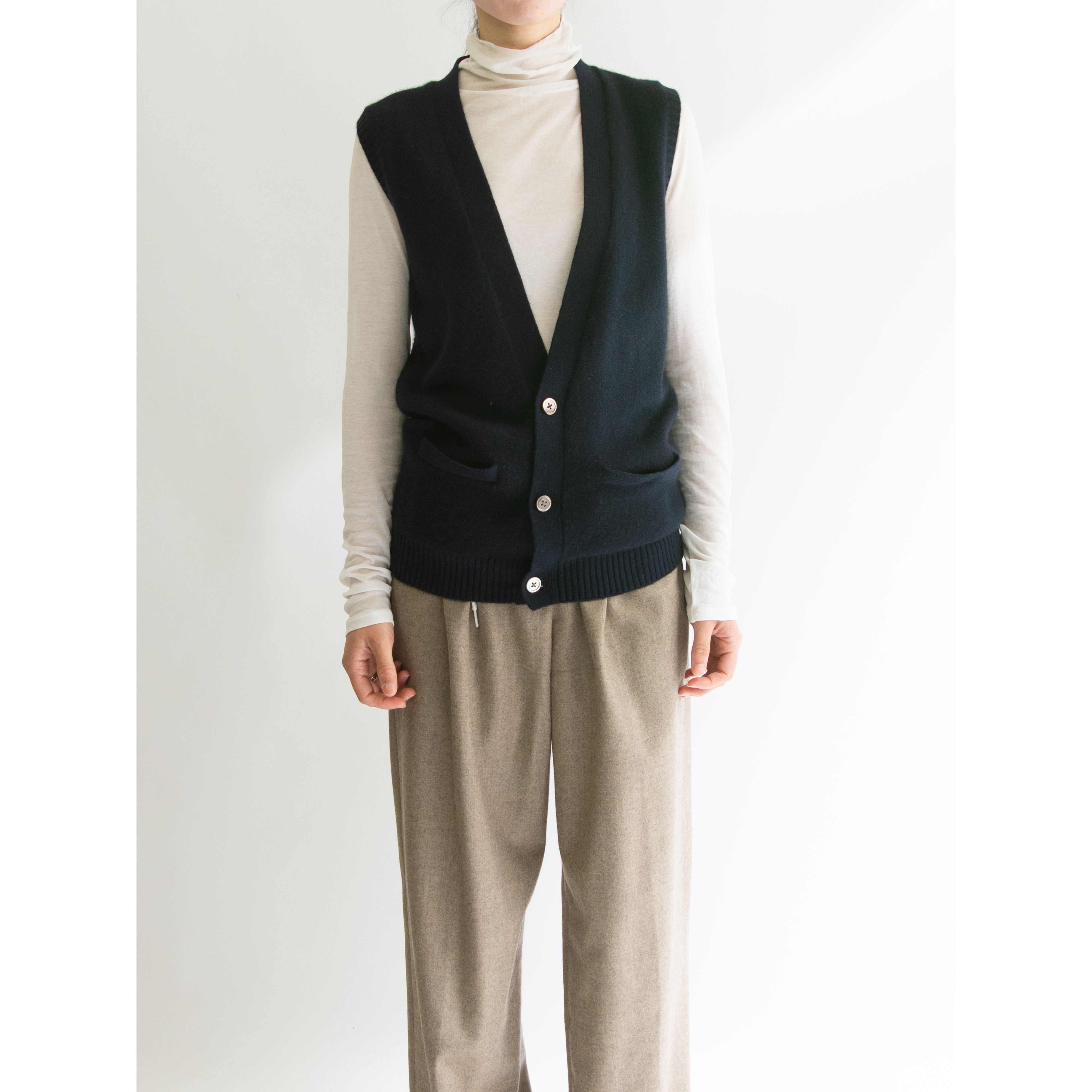 RALPH LAUREN】Made in Hong Kong 80's 100% Cashmere Knit Vest
