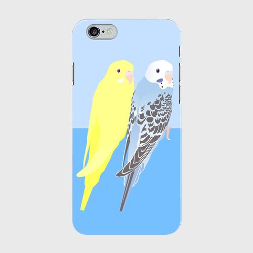 iPhoneケース セキセイインコ オパーリンブルー&ルチノー【各機種対応】