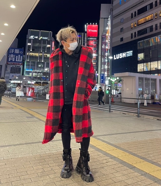 50 Off セール 送料無料 ファー コート Thicc Fur Long Coat ロングコート ファー オーバーサイズ ビックシルエット チェック 冬 冬服 防寒 韓国 アウター フード ガウン ファッション メンズ レディース Thicc チック Gori Z 噂の韓国ファッションメンズ