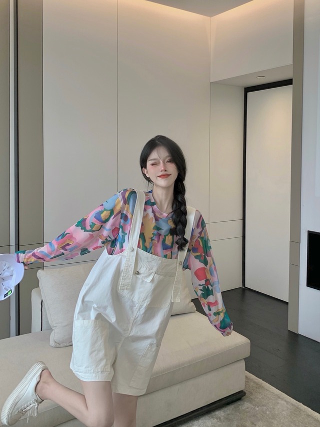 ホワイトショーツ サマーパンツ ルーズワンピース 夏物 ブルマー フラワークラフター44550748226