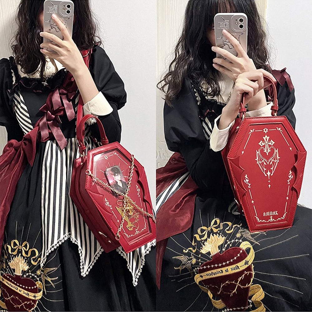 汎用アイテム 3WAY 棺桶 バック ☆可愛い棺桶に推しグッズを入れて自分