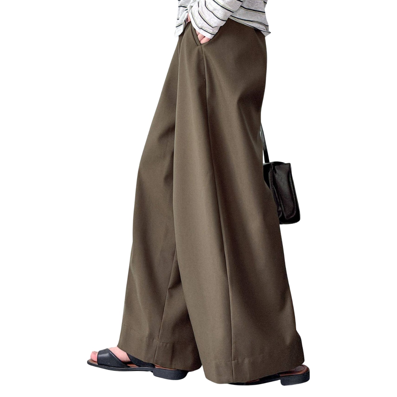 フルレングス ワイドシルエット パンツ 　全3色　 00066