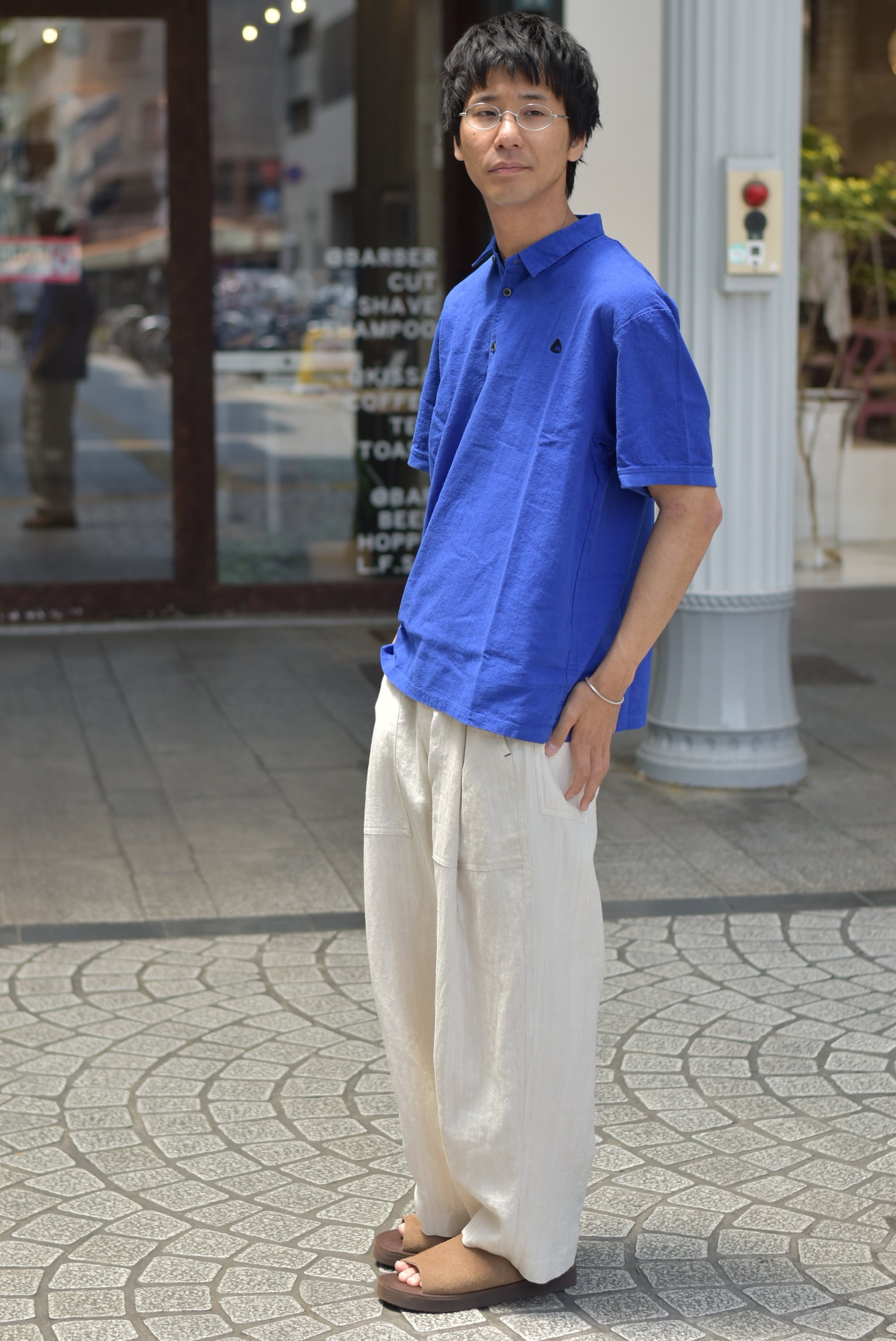 HAVERSACK】Cotton Linen Herringbone Utility Pants | theater(シアター)
