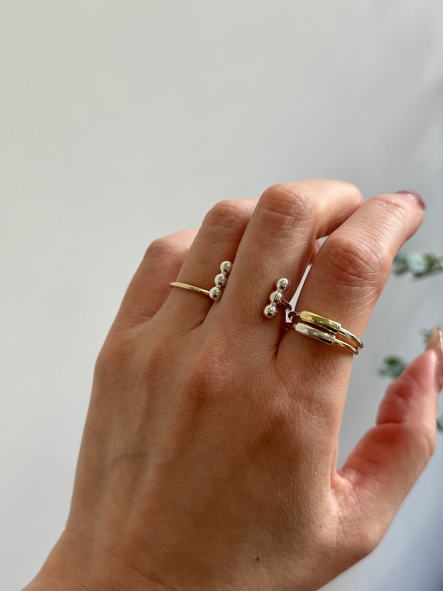 Valentine/Bi-color Pipe Ring Gold base