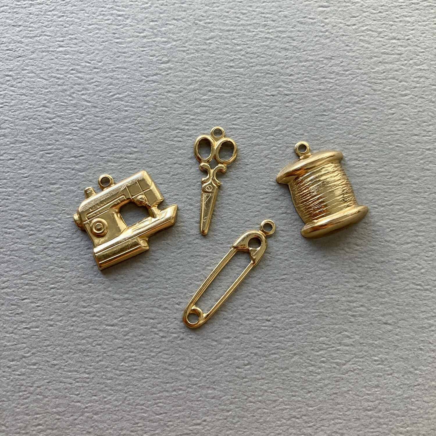 USA真鍮 ハサミモチーフチャーム | Dua-アクセサリーパーツショップ
