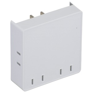 【努力特価】スクエアタップ 雷ガード 4個口_HS-AK4PBT-W 00-6904