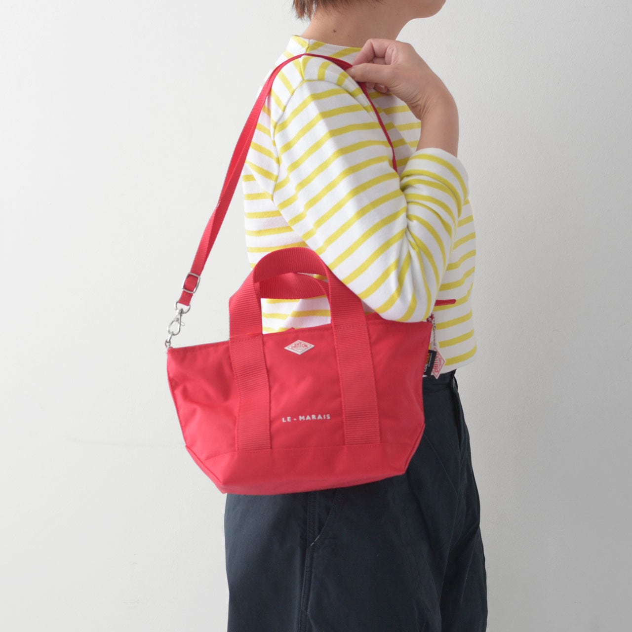 ホワイトブラウン ☆未使用品 DANTON(ダントン) 2way トートバッグ LE