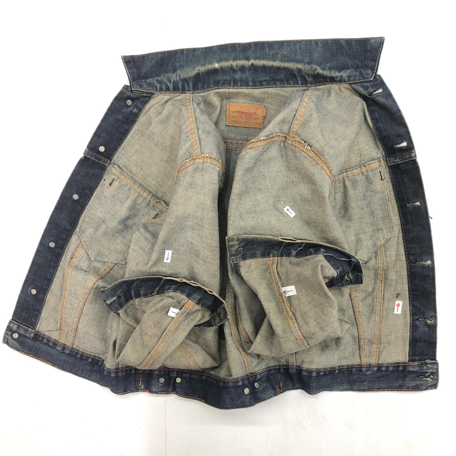 LEVI'S リーバイス 60年代 USA製 70505 4th BIG E 不均等V ボタン裏