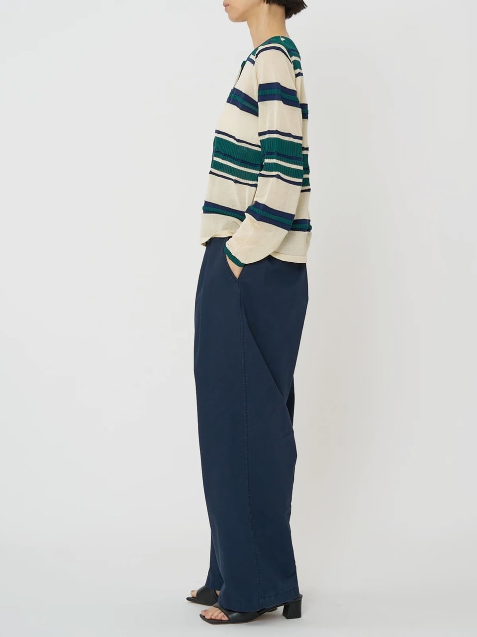 【CHIGNON】マルチボーダーカーディガン 9561-090