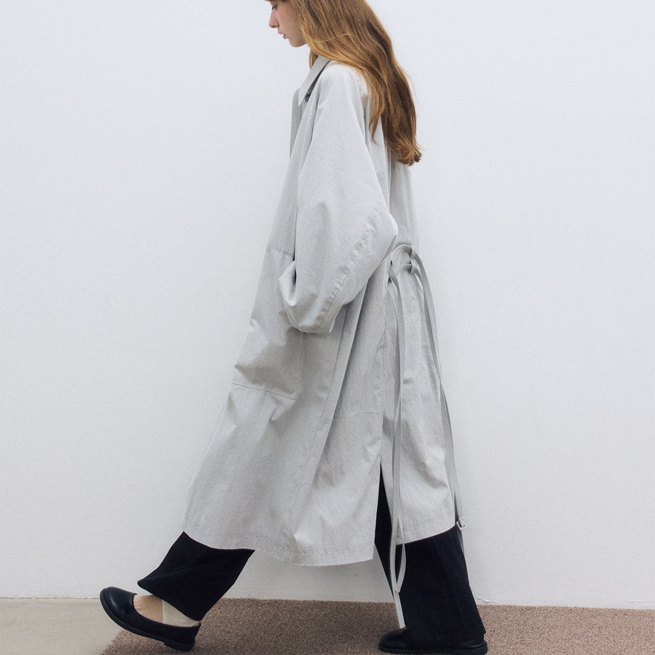 Oversized Long trench coat 【3color】 T3564