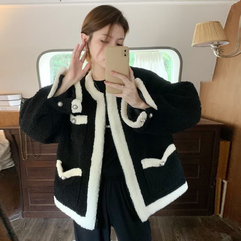 ブラックスタイルウールジャケット オータムウィンターショート 秋物 冬物 スーパーモール56274075884