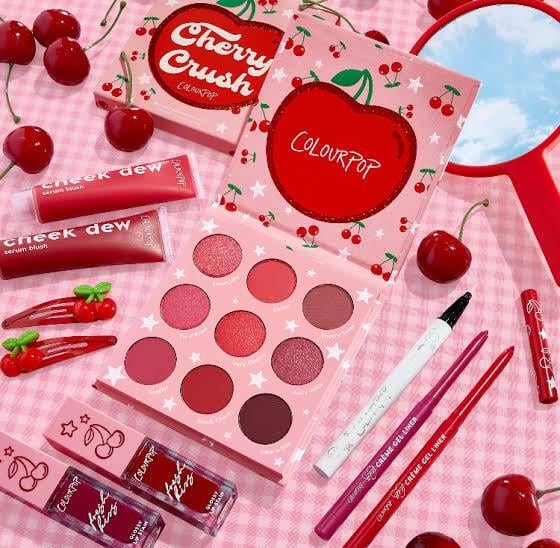 新作】COLOURPOP チェリーピンク・赤系アイシャドウパレット