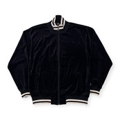 VAN JAC ヴァンヂャケット ジップアップ ベロア トラックジャケット ジャージ サイズ L /メンズ/ブラック/ベルソン期