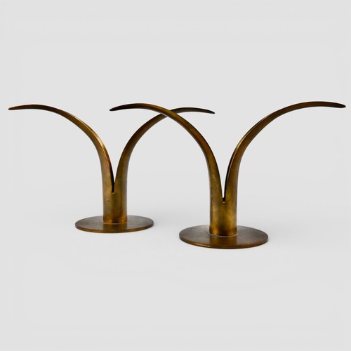 [M1316] Vintage 1950's Ystad Ibe Konst キャンドルホルダー ペアセット